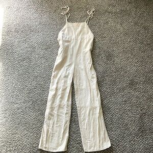Spaghetti Strap Canvas Jump Suit